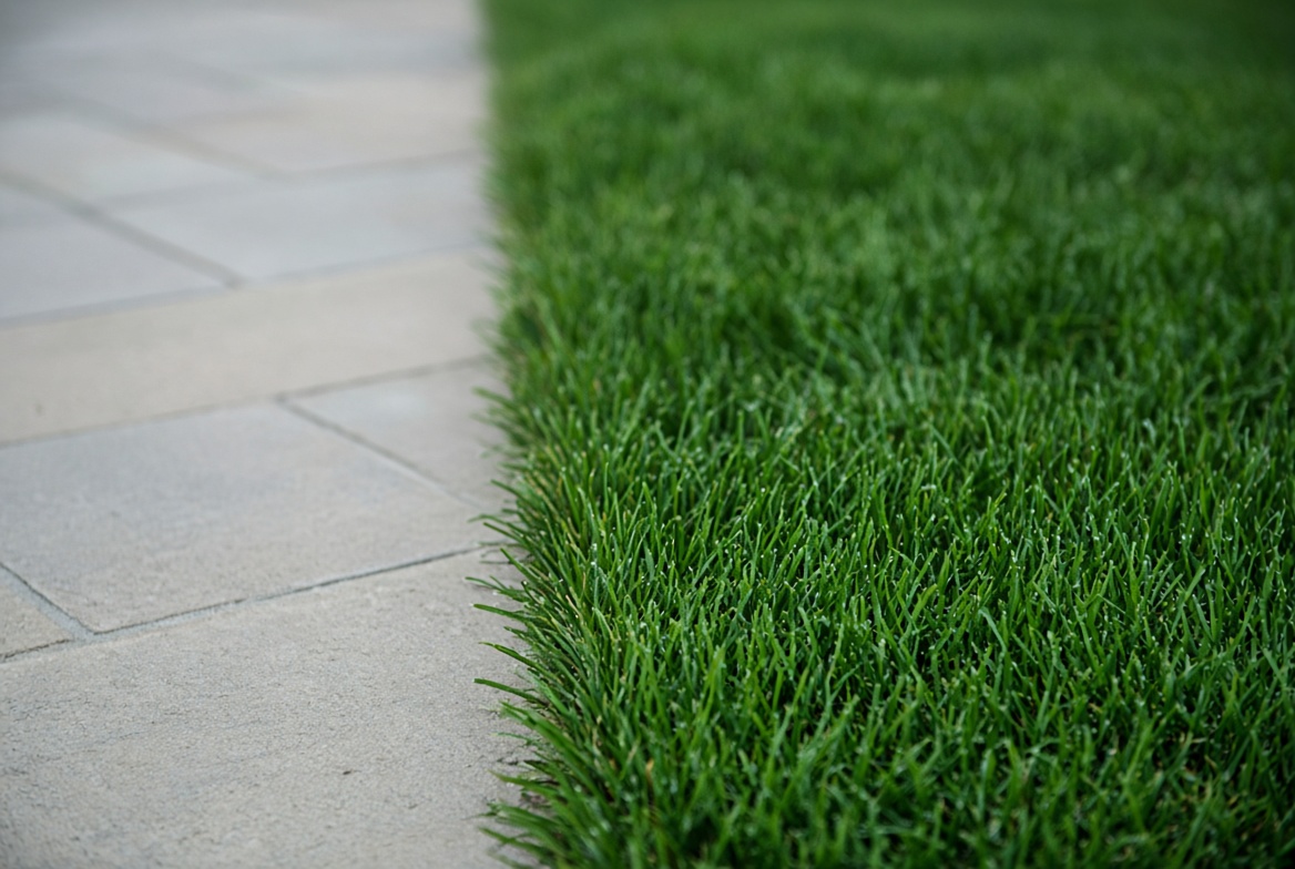 Healthy lawn edge